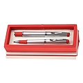 Red Ball Pen and Roller Ball Pen Set